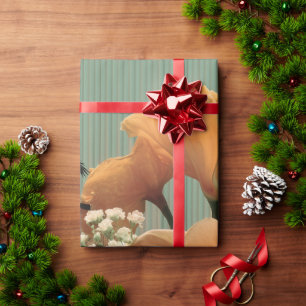 Papel De Regalo Arreglo floral de Anthurium y tropicales