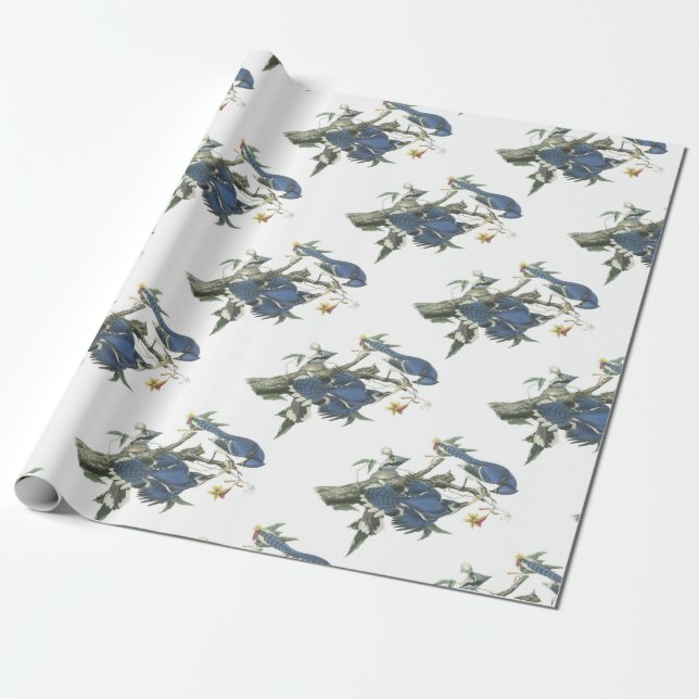 Papel De Regalo Arrendajo azul por Audubon (Desenrollado)