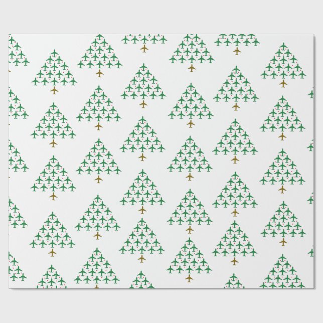 Papel De Regalo Arriba y lejos árbol de Navidad (Superficie plana)