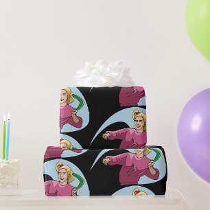 Papel De Regalo Arrojando Un Boomerang