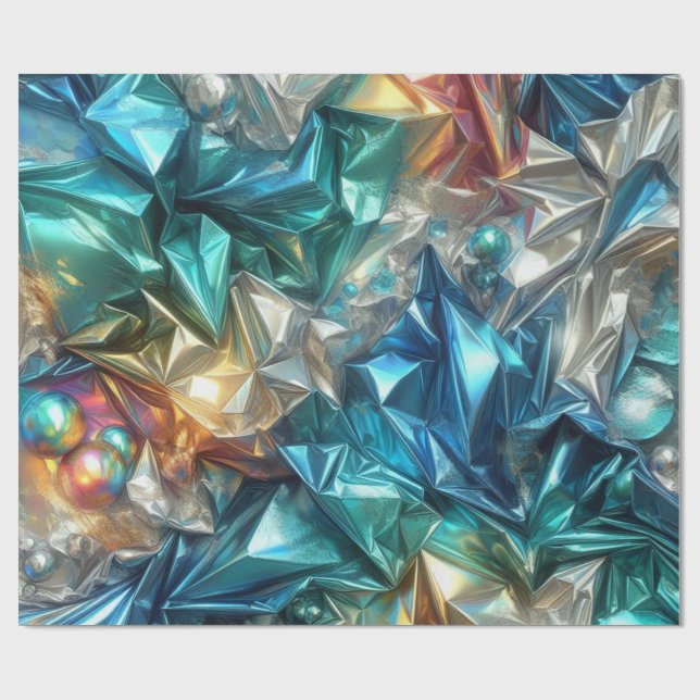 Papel de Regalo Arrugado Colorido (Superficie plana)