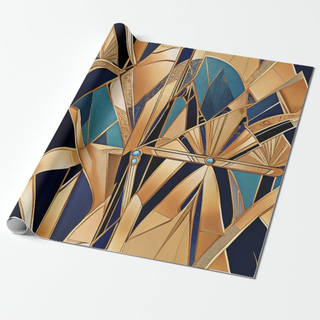 Papel de regalo Art Deco (Desenrollado)