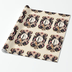 PAPEL DE REGALO ART DECO BEAUTY FASHION COSTUME DISEÑADOR MONOGRAM