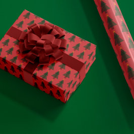 Papel De Regalo Art Deco Christmas Tree