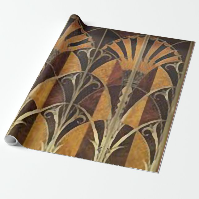 PAPEL DE REGALO ART DECO FANS MARQUETRY (Desenrollado)