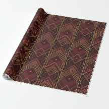 Art Deco Geométrico Elevado - Rojo Vino
