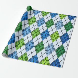Papel De Regalo Art Deco Rain Argyle