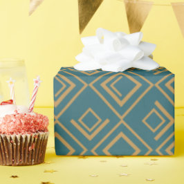 Papel De Regalo Art Deco turquesa