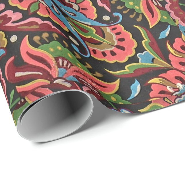 Papel De Regalo Art Nouveau floral Christopher dresser jacquard (Esquina del rollo)