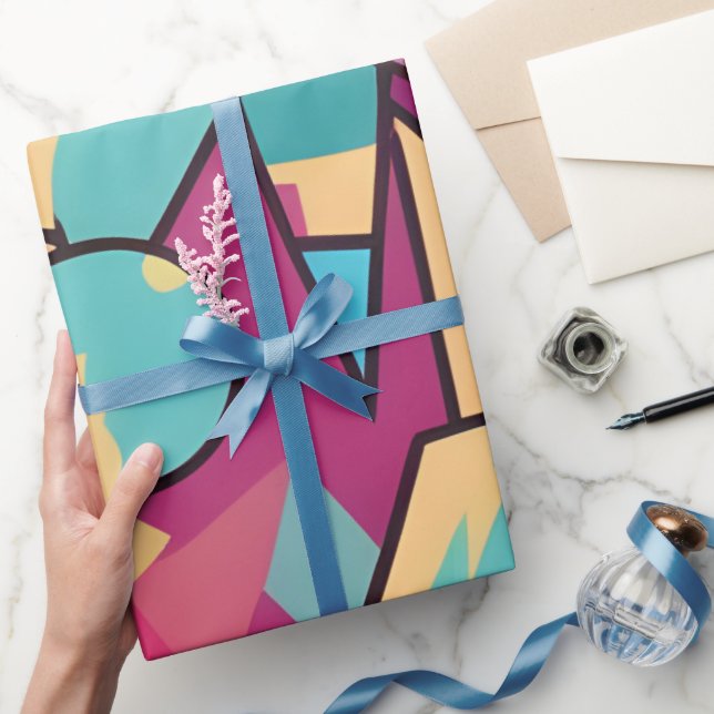 Papel De Regalo Arte abstracto de candía de algodón (Regalar)