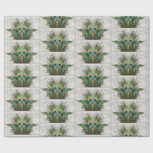 Papel De Regalo Arte abstracto de pavo real enojado