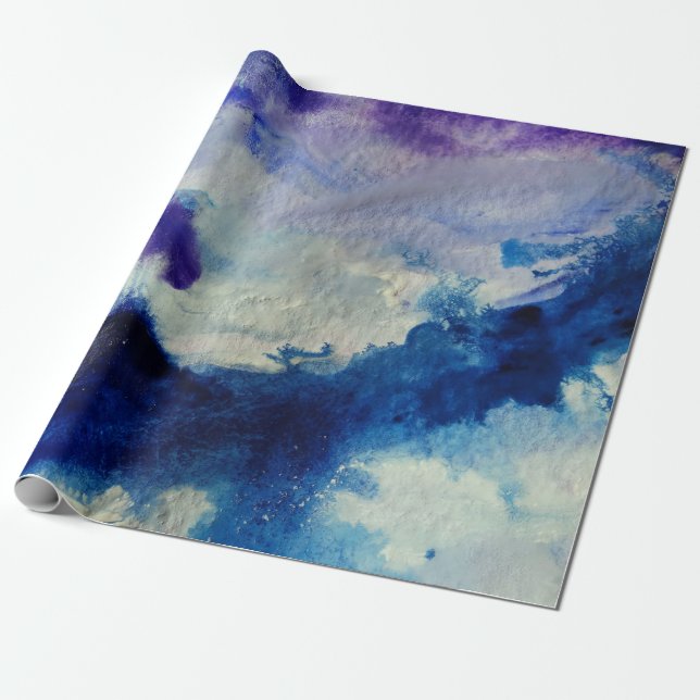 Papel De Regalo Arte abstracto del océano (Desenrollado)