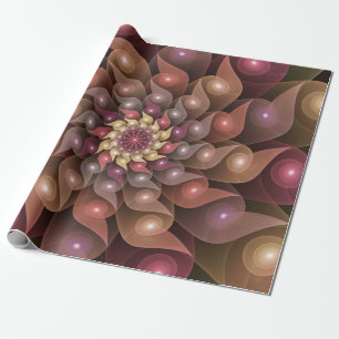 Papel De Regalo Arte abstracto fractal moderno surrealista brillan