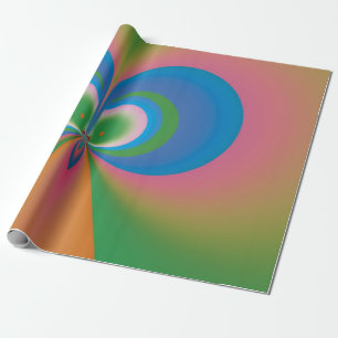 Papel De Regalo Arte abstracto mariposa azul