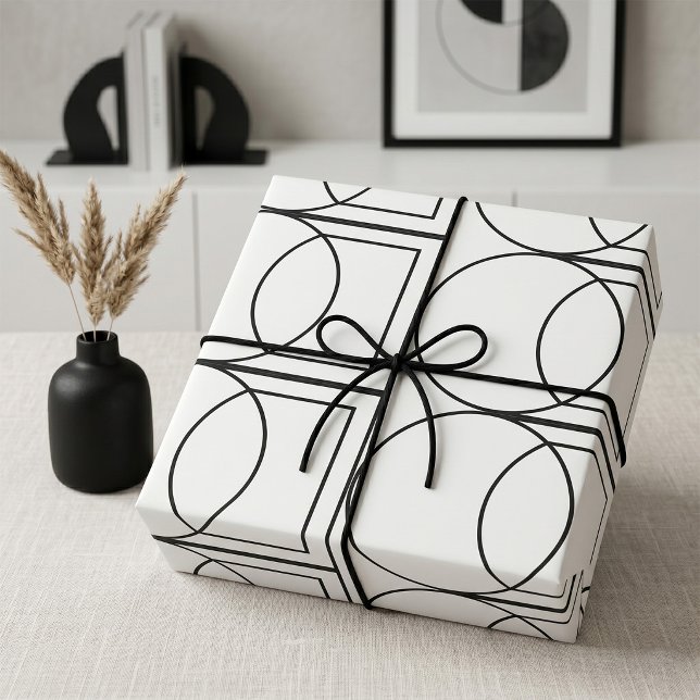 Papel De Regalo Arte abstracto moderno de círculo cuadrado (Subido por el creador)
