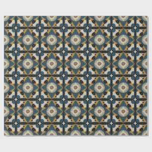 Papel De Regalo Arte abstracto simétrico con geométrico audaz