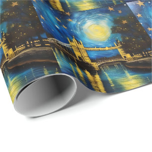Papel De Regalo Arte acrílico puente de Londres,