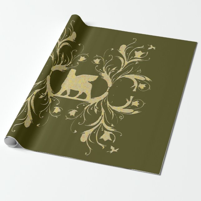 Papel De Regalo Arte Asirio (Desenrollado)