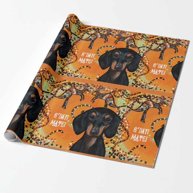 PAPEL DE REGALO ARTE AUSTRALIANO (Desenrollado)