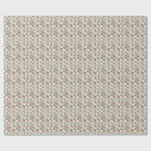 Papel De Regalo Arte clásico de rosa francesa y patrón floral de l