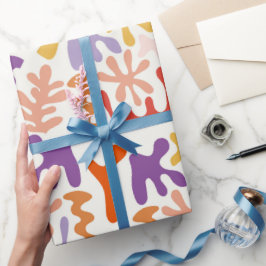 Papel De Regalo Arte colorido inspirado en Matisse
