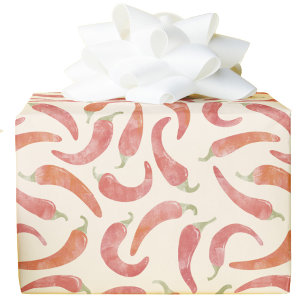 Papel De Regalo Arte de alimentos en acuarela de crema roja de chi