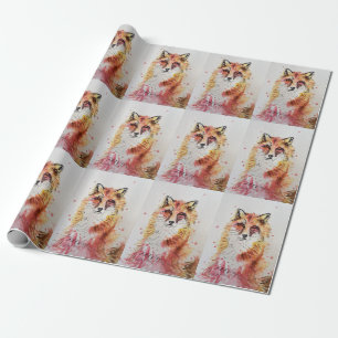 Papel De Regalo Arte de animales de Woodland Red Fox