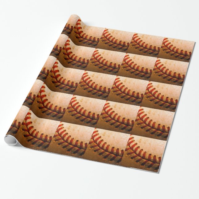 Papel De Regalo Arte de béisbol (Desenrollado)