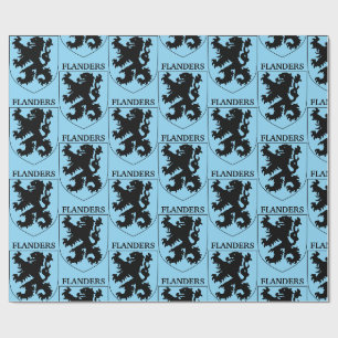 Papel De Regalo Arte de diseño gráfico del león de Flandes