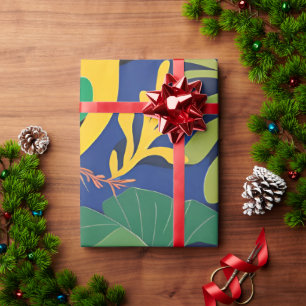 Papel De Regalo Arte de expresionismo moderno en los jardines trop
