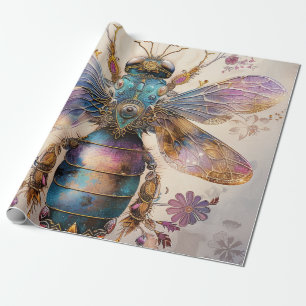 Papel De Regalo Arte de fantasía de escarabajo joya Steampunk (2)