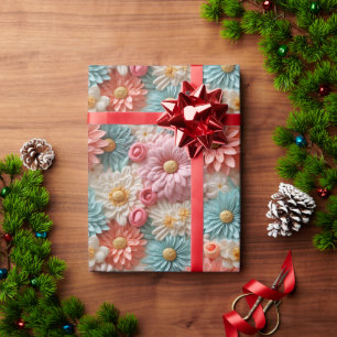 Papel De Regalo Arte de flores Pastel