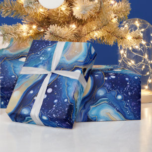 Papel De Regalo Arte de Galaxia Abstracta Celestial en Remolinos d