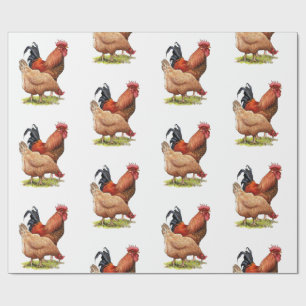 Papel De Regalo Arte de gallina y gallo, aves de corral, animales