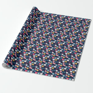 Papel De Regalo Arte de gato Caras de gato recortado