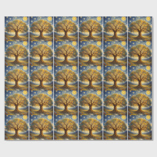 Papel De Regalo arte de geometría sagrada árbol