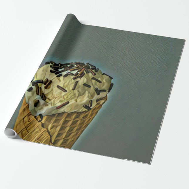 Papel De Regalo Arte de helados de época (Desenrollado)