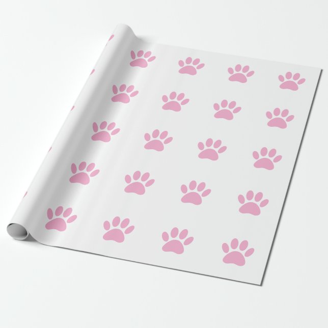 Papel De Regalo Arte de Huella de Pata de Perro (Desenrollado)