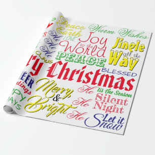 Papel De Regalo Arte de la palabra del navidad
