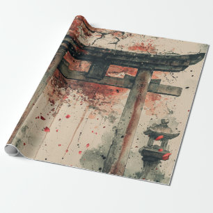 Papel De Regalo Arte de lavado de tinta Sakura Torii