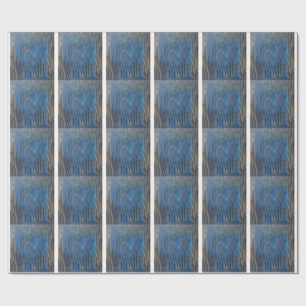 Papel De Regalo Arte de Línea Azul Negro Gris 