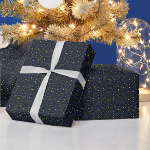 Papel De Regalo Arte de línea de remolino cósmico (Azul de Hogar d