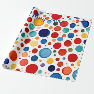 Papel De Regalo arte de los puntos de polka de color de agua estil