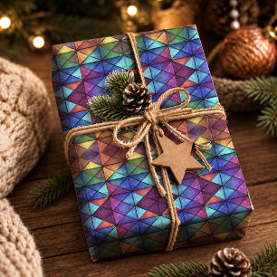 Papel De Regalo Arte de mosaico de vidrio teñido de diamante color