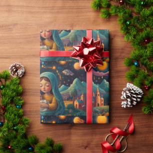 Papel De Regalo Arte de Navidades de Snowman caprichoso