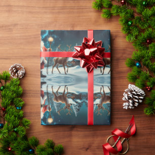 Papel De Regalo Arte de Navidades de Snowman caprichoso