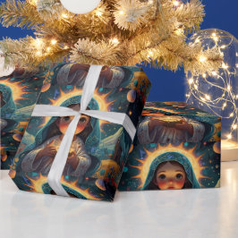 Papel De Regalo Arte de Navidades de Snowman caprichoso