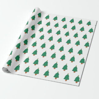 Papel De Regalo Arte de patrón de árbol de Navidad