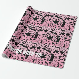 Papel De Regalo Arte de patrón de fiesta de fantasmas espeluznante
