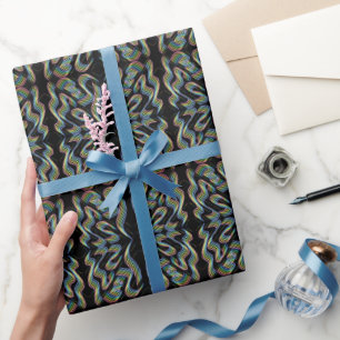 Papel De Regalo Arte de patrón de filas de cintas de colores de ar